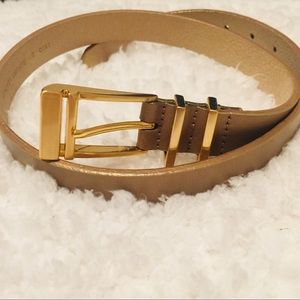 Genuine Leather Gold Belt